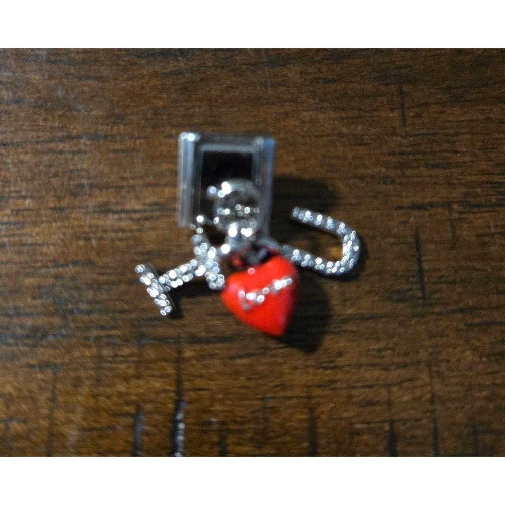 I Love U Red Heart Dangle Italian Charm Link Stainless Steel 9mm Modular Jewelry